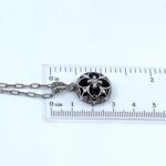 Elizabethan Style Necklace With Blue Enamel And Marcasite Finished In 925 English Hallmarked Sterling Silver