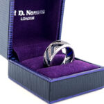 Elizabethan Style Ring Set With Blue Enamel And Marcasite Finished In 925 English Hallmarked Sterling Silver