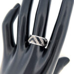 Elizabethan Style Ring Set With Blue Enamel And Marcasite Finished In 925 English Hallmarked Sterling Silver