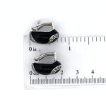Elizabethan Style Earrings With Black Enamel And Marcasite Detail Finished In 925 English Hallmarked Sterling Silver
