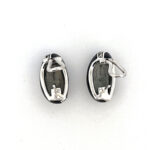 Elizabethan Style Earrings With Black Enamel And Marcasite Detail Finished In 925 English Hallmarked Sterling Silver