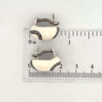 Elizabethan Style Earrings With White Enamel And Marcasite Detail Finished In 925 English Hallmarked Sterling Silver