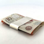 Engine Turned Money Clip Finished In 925 English Hallmarked Sterling Silver