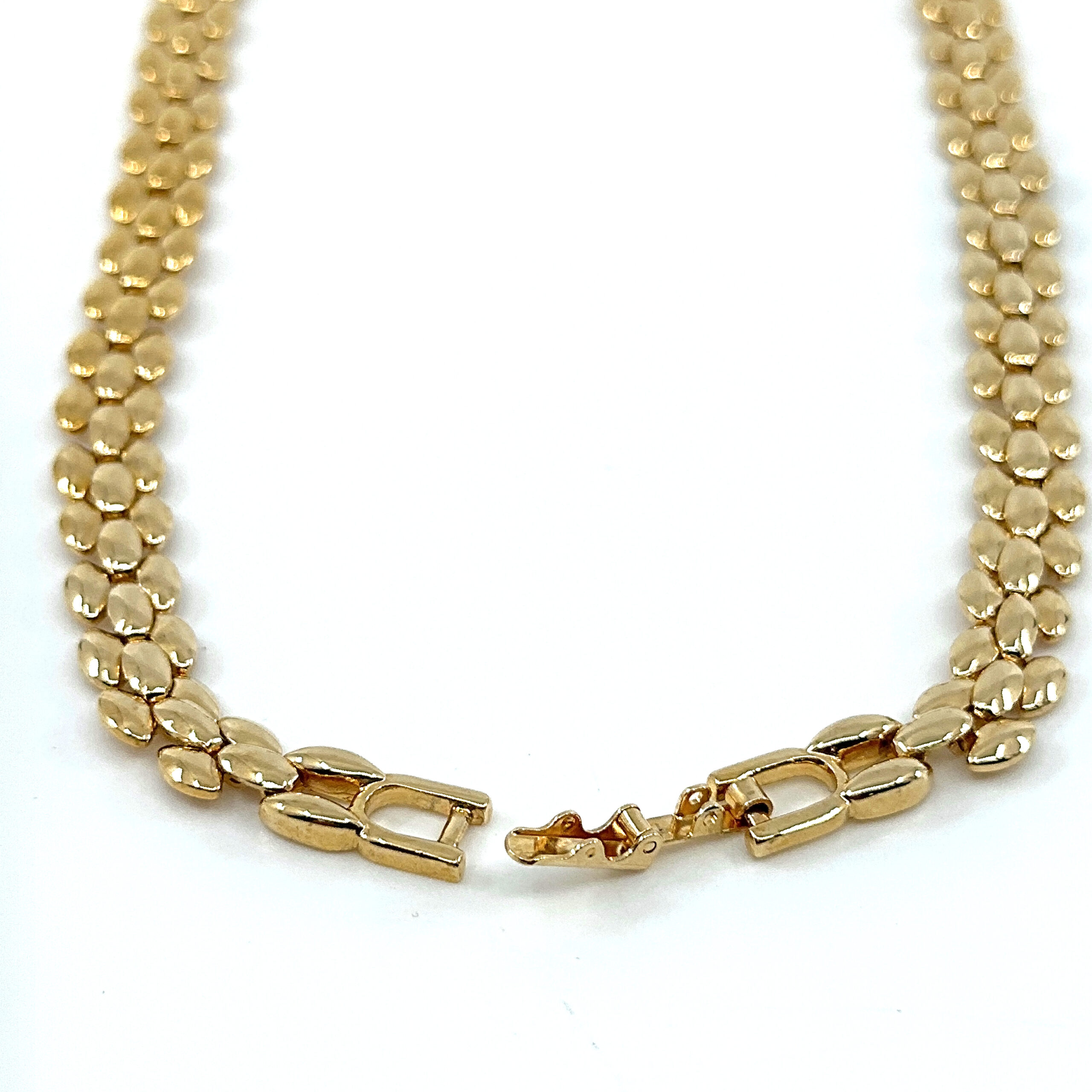 ANC5 (3) Floral Choker Necklace With Sparkling Czech Crystals | Gold Plated