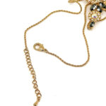 Floral Choker Necklace With Sparkling Czech Crystals | Gold Plated