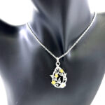 Floral Necklace With Gold Plating And Mother Of Pearl | 925 Sterling Silver