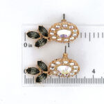 Flower Earrings With Enamel And Sparkling Czech Crystals | Gold Plated