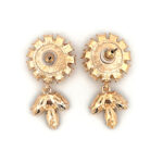 Flower Earrings With Enamel And Sparkling Czech Crystals | Gold Plated