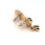 Flower Earrings With Enamel And Sparkling Czech Crystals | Gold Plated