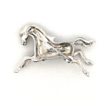 Galloping Horse Brooch, finished in 925 English Hallmarked Sterling Silver 4 Galloping Horse Brooch, finished in 925 English Hallmarked Sterling Silver