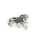 Galloping Horse Brooch, finished in 925 English Hallmarked Sterling Silver