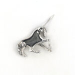 Galloping Horse Brooch, finished in 925 English Hallmarked Sterling Silver