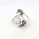 Galloping Horse Brooch, finished in 925 English Hallmarked Sterling Silver