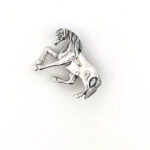 Galloping Horse Brooch, finished in 925 English Hallmarked Sterling Silver