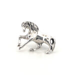 Galloping Horse Brooch, finished in 925 English Hallmarked Sterling Silver