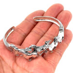 Galloping Horses Bangle, finished in 925 English Hallmarked Sterling Silver