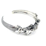 Galloping Horses Bangle, finished in 925 English Hallmarked Sterling Silver