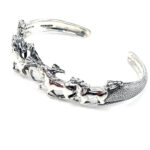 Galloping Horses Bangle, finished in 925 English Hallmarked Sterling Silver