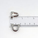 Garnet Wrap Around Cufflinks Set With Garnet In 925 English Hallmarked Sterling Silver