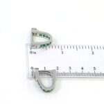 Wrap Around Cufflinks Set With Green Cubic Zirconia In 925 English Hallmarked Sterling Silver