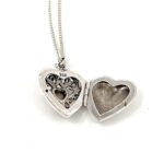 Heart Pendant Set With Mother Of Pearl, Finished In 925 English Hallmarked Sterling Silver
