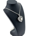 Heart Pendant Set With Mother Of Pearl, Finished In 925 English Hallmarked Sterling Silver