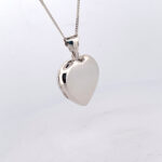High Polished Heart Locket On Curb Chain, Finished In 925 English Hallmarked Sterling Silver 8 High Polished Heart Locket On Curb Chain, Finished In 925 English Hallmarked Sterling Silver