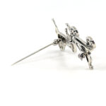 Horse And Carriage Brooch With Amethyst And Crystals, finished in 925 English Hallmarked Sterling Silver