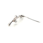 Horse Head On Riding Crop Brooch, finished in 925 English Hallmarked Sterling Silver