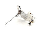 Horse Head Brooch With Crystals, finished in 925 English Hallmarked Sterling Silver