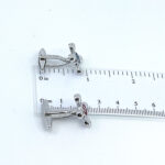 Hot And Cold Taps Torpedo Cufflinks In 925 English Hallmarked Sterling Silver With Enamel