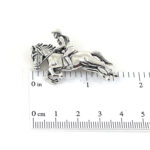 Jockey On Horse Brooch, finished in 925 English Hallmarked Sterling Silver