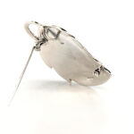 Ladybird On Leaf Brooch With Enamel And Marcasite, finished in 925 English Hallmarked Sterling Silver