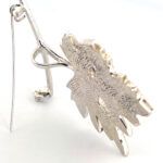 Leaf Brooch With Brown Crushed Opal Resin, finished in 925 English Hallmarked Sterling Silver 5 Leaf Brooch With Brown Crushed Opal Resin, finished in 925 English Hallmarked Sterling Silver