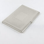 Line Design Card Case Finished In 925 English Hallmarked Sterling Silver