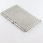 Line Design Card Case Finished In 925 English Hallmarked Sterling Silver