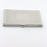 Line Design Card Case Finished In 925 English Hallmarked Sterling Silver