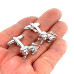 Lion Torpedo Cufflinks In 925 English Hallmarked Sterling Silver 3 Lion Torpedo Cufflinks In 925 English Hallmarked Sterling Silver