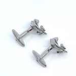 Lion Torpedo Cufflinks In 925 English Hallmarked Sterling Silver 7 Lion Torpedo Cufflinks In 925 English Hallmarked Sterling Silver