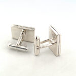 Locket Torpedo Cufflinks In 925 English Hallmarked Sterling Silver
