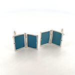 Locket Torpedo Cufflinks In 925 English Hallmarked Sterling Silver