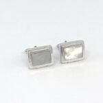 Locket Torpedo Cufflinks Set With Mother Of Pearl In 925 English Hallmarked Sterling Silver 6 Locket Torpedo Cufflinks Set With Mother Of Pearl In 925 English Hallmarked Sterling Silver