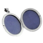 Oval Locket On Curb Chain, Finished In 925 English Hallmarked Sterling Silver 8 Oval Locket On Curb Chain, Finished In 925 English Hallmarked Sterling Silver