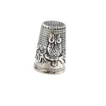 Owl Thimble Victorian Style Finished In 925 English Hallmarked Sterling Silver 8 Owl Thimble Victorian Style Finished In 925 English Hallmarked Sterling Silver