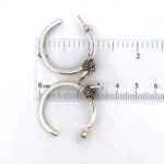 Panther Hoop Earrings Art Deco Style Set With Marcasite Finished In 925 English Hallmarked Sterling Silver
