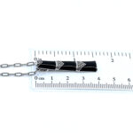 Bamboo Style Pendant Necklace With Black Enamel And Marcasite finished In 925 English Hallmarked Sterling Silver