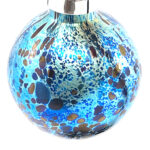 Perfume Bottle With Molten Glass And Sterling Silver Top Finished In 925 English Hallmarked Sterling Silver