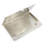 Plain Card Case Finished In 925 English Hallmarked Sterling Silver