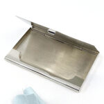 Plain Card Case Finished In 925 English Hallmarked Sterling Silver