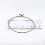 Plain Hook Bangle With Bead Hook Clasp, finished in 925 English Hallmarked Sterling Silver